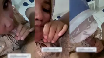 Tante Berjilbab Mengisap Kontol Suamiku