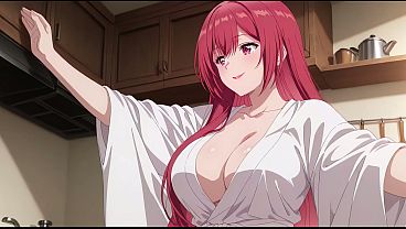 Anak Tiri Pulang Cepet, Lihat Istri Bokap Masak Pake Baju Tipis Doang. Kureha Enomoto Cosplay Porno Bikinan Ai