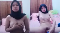 Hijab Viral, Colmek Hot Pakai Botol Parfum Sampai Basah