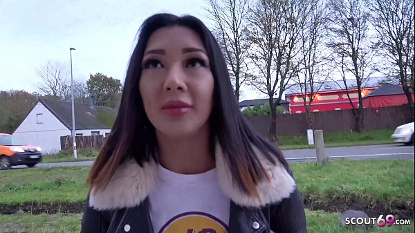 Jerman Ngeculin – Cewek Thailand Flensburg Di Casting Jalanan Asli, Dientot Sampai Merem Melek
