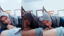 Jilbab Manis Ngejuice Batang Temen Suami Sampe Basah Kuyup.